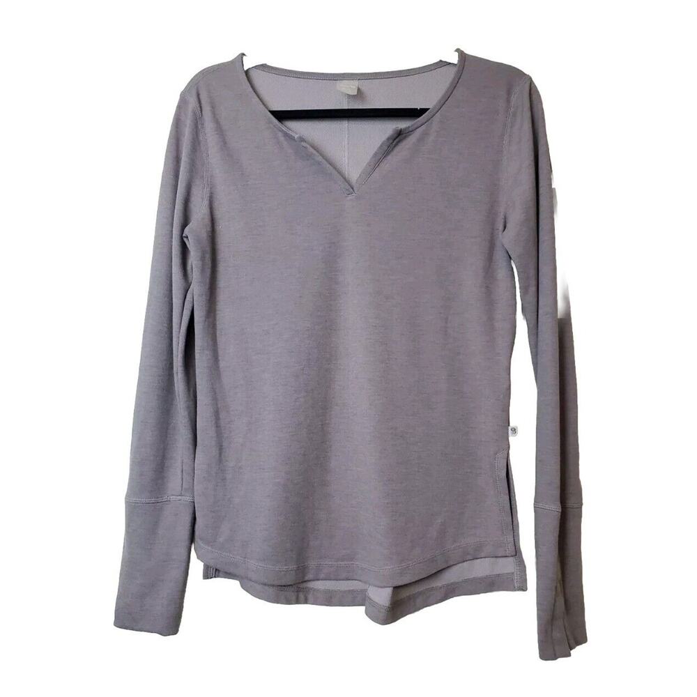 Mountain Hardwear Small Women Top Outdoor Camping Henley Snap Cuff Slits Hiking